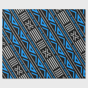 Papel de embrulho de pano de lama Bogolan tribal a