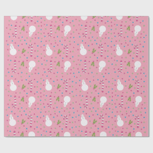 Papel de embrulho de Papai Noel Rosa 