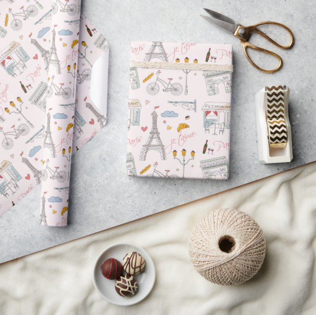 Papel de embrulho de Paris, Papel de presente Torr (Artesanato)