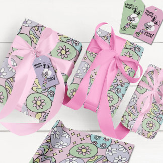 Papel de embrulho de Páscoa em Pastel Groovy Vibe 