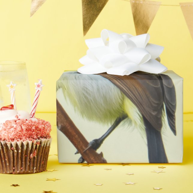 Papel de embrulho de pássaro da natureza minimalis (Festa de aniversário)