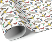 Papel de embrulho de pássaros!