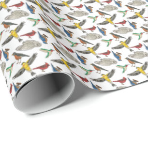 Papel de embrulho de pássaros!