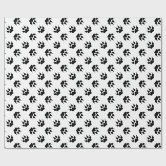 Papel de embrulho de Pata de Lobo Preto e Branco