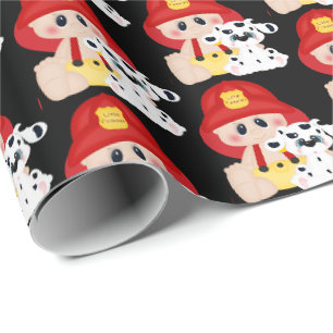 Papel de embrulho de pelúcia, de bebê bonito