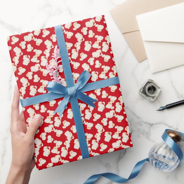 Papel de embrulho de pipoca vermelha (Presentear)