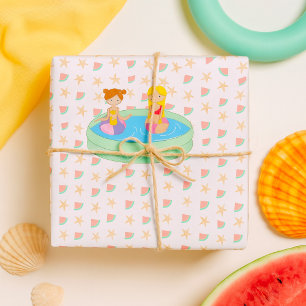 Papel de embrulho de piscina infantil