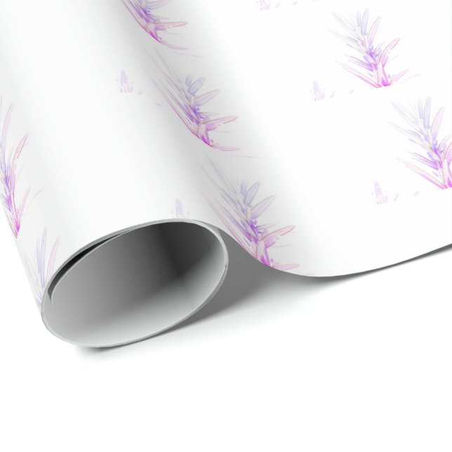 Papel de embrulho de planta de alecrim roxo pálido (Ponta do rolo)