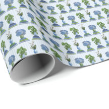 Papel de embrulho de plantas e livros