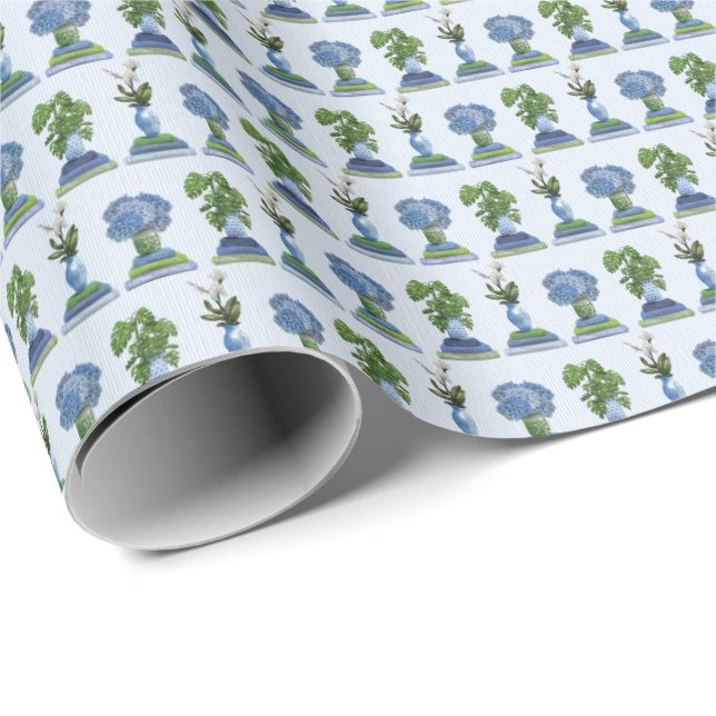 Papel de embrulho de plantas e livros (Ponta do rolo)