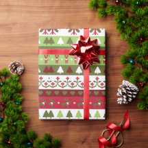 Papel de embrulho de ponto cruz de Natal