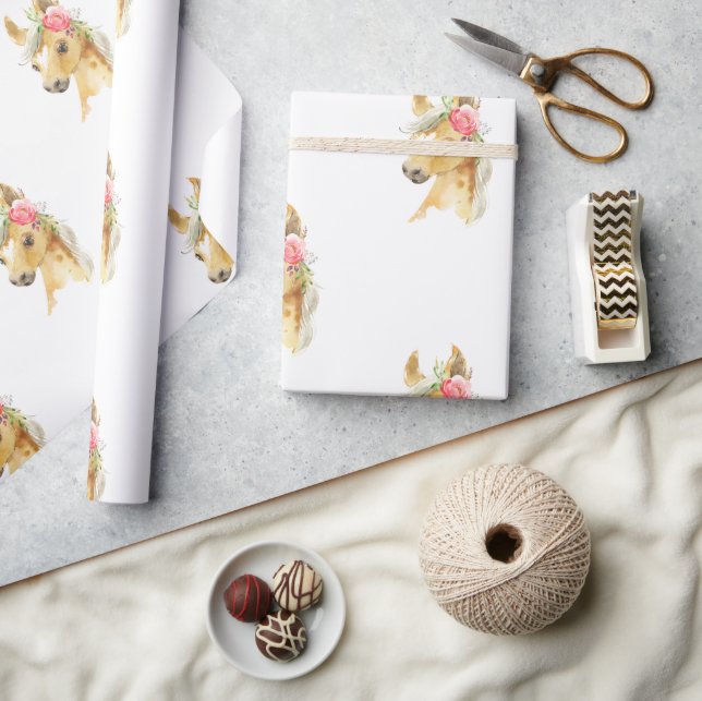 Papel de embrulho de Pony Rosa (Artesanato)