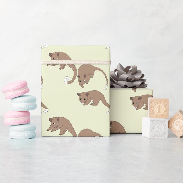 Papel de embrulho de possums de cauda anelar (Chá de bebê)
