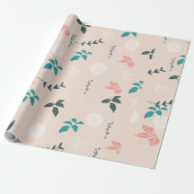 Papel de embrulho de presente botânico