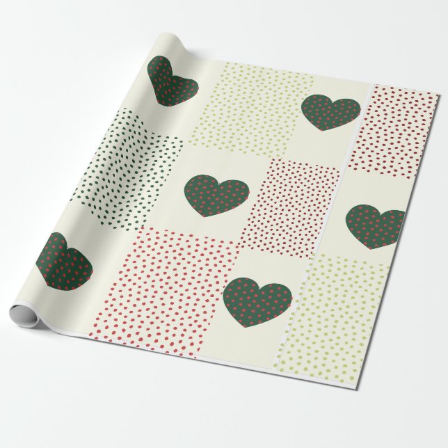Papel de embrulho de presente Coração (Desenrolado)