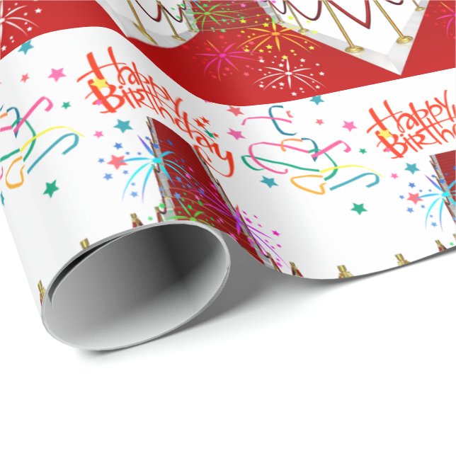 Papel de embrulho de presente de aniversário Carpe (Ponta do rolo)