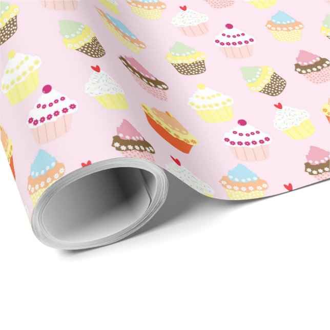 Papel de embrulho de presente de aniversário com d (Ponta do rolo)