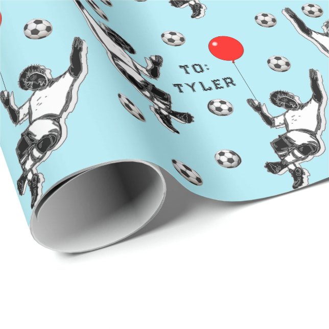 Papel de embrulho de presente de aniversário de fu (Ponta do rolo)