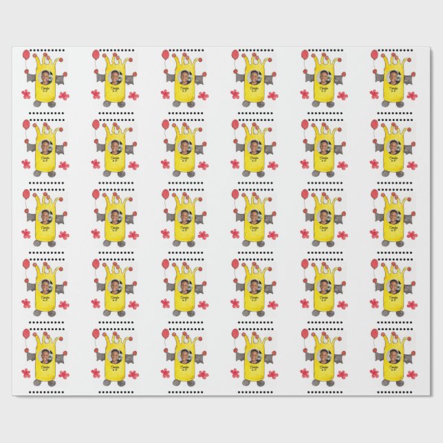 Papel de embrulho de presente de aniversário do mo (Aberto)