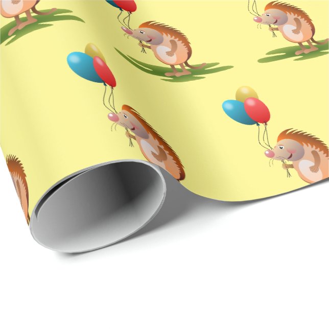 Papel de embrulho de presente de aniversário do ou (Ponta do rolo)