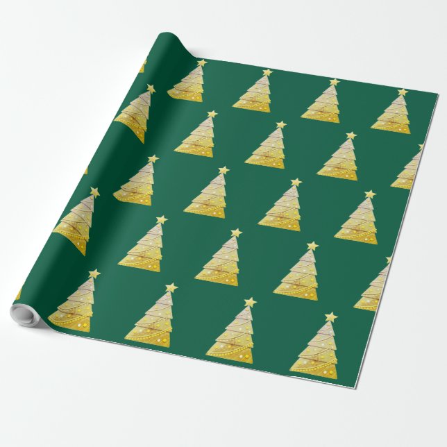 papel de embrulho de presente de árvore de Natal (Desenrolado)