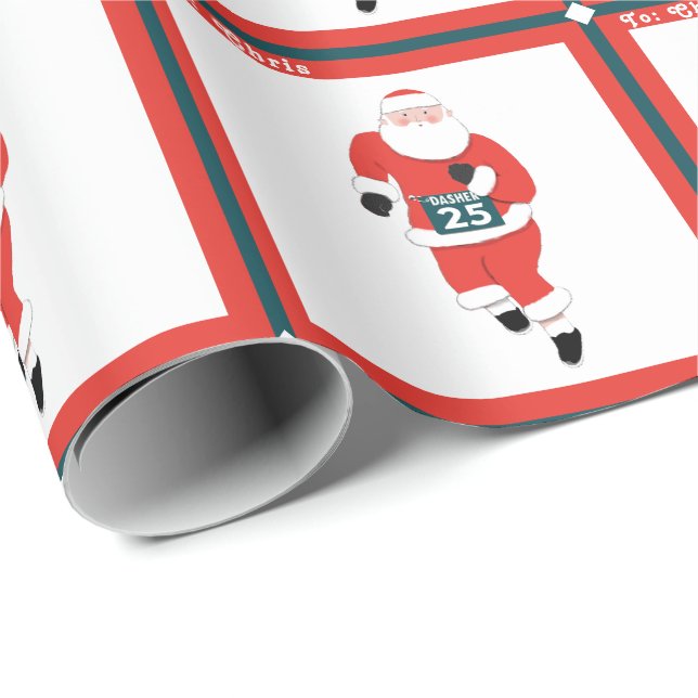 Papel de embrulho de presente de atletismo (Ponta do rolo)