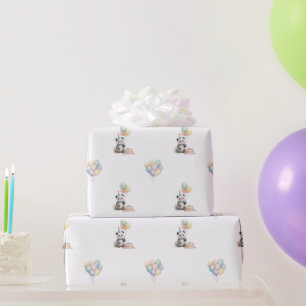 Papel de embrulho de presente de balão de Panda ad