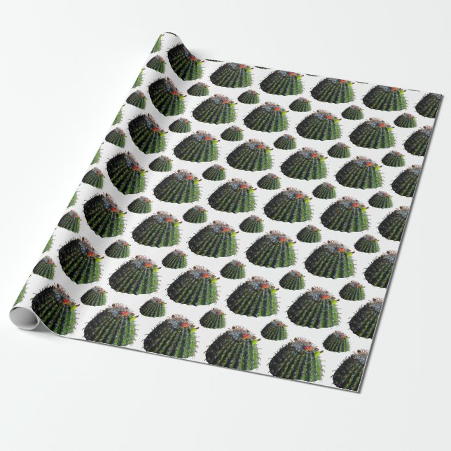 Papel de embrulho de presente de cacto (Desenrolado)