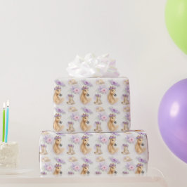 Papel de embrulho de presente de cavalo floral rox