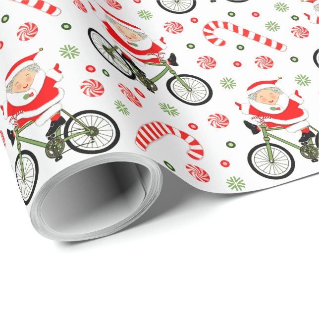 Papel de embrulho de presente de férias de bicicle (Ponta do rolo)