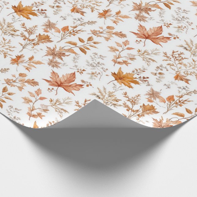 Papel de embrulho de presente de folhas de outono  (Ponta)