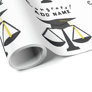 Papel de embrulho de presente de formatura em dire