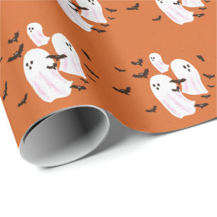 Papel de embrulho de presente de Halloween Fantasm
