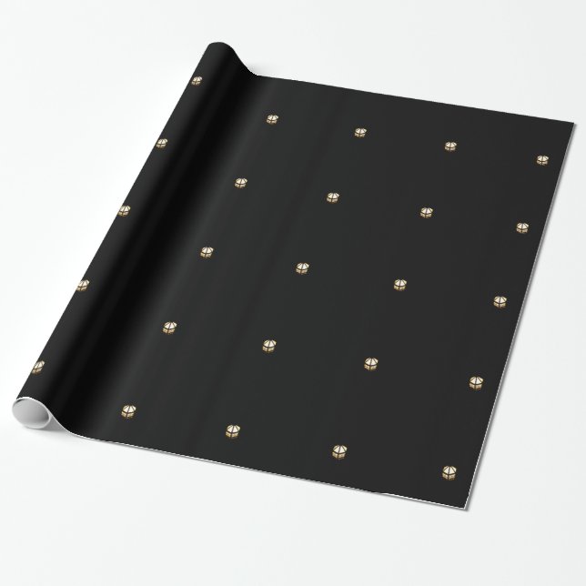 Papel de embrulho de presente de lanterna copta ún (Desenrolado)