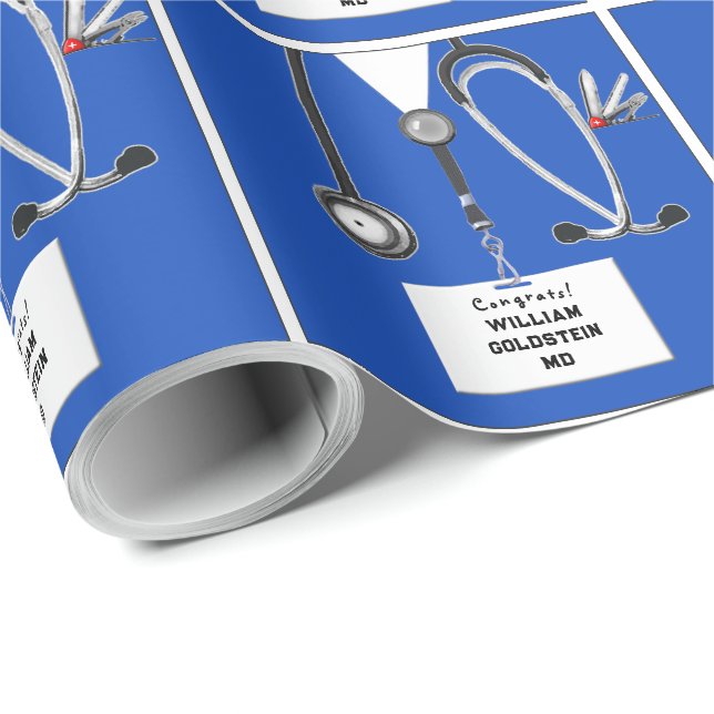 Papel de embrulho de presente de médico (Ponta do rolo)