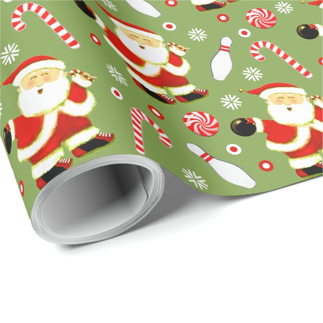 Papel de embrulho de presente de Natal de boliche (Ponta do rolo)