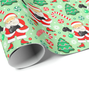 Papel de embrulho de presente de Natal de boxe