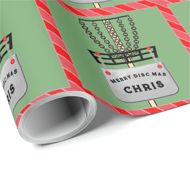Papel de embrulho de presente de Natal de Disc Gol (Ponta do rolo)