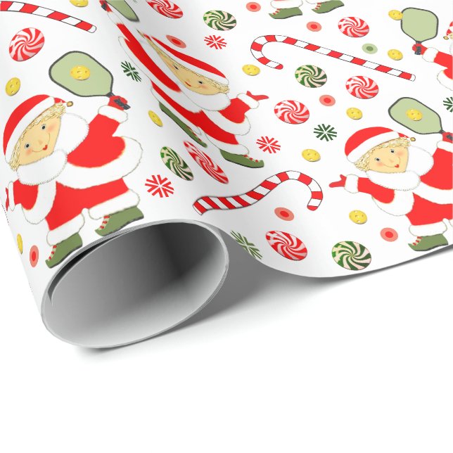 Papel de embrulho de presente de Natal de Pickleba (Ponta do rolo)