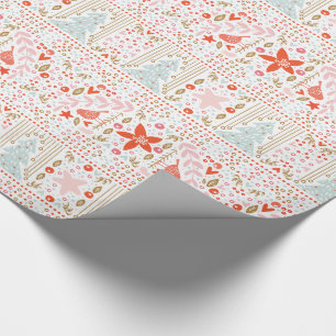 Papel de embrulho de presente de Natal doce festiv