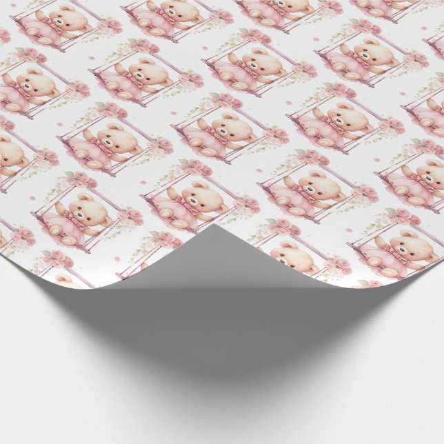 Papel de embrulho de presente de ursinho de pelúci (Ponta)