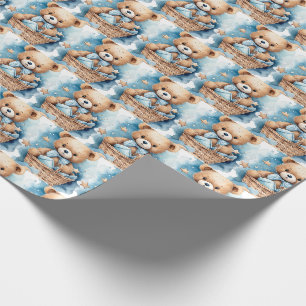 Papel de embrulho de presente de ursinho de pelúci