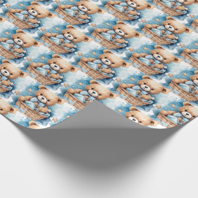 Papel de embrulho de presente de ursinho de pelúci (Ponta)