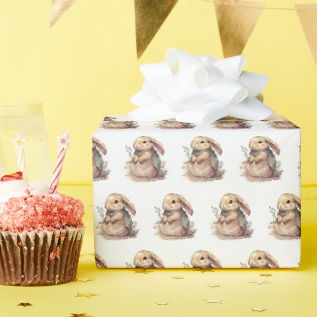 Papel de embrulho de presente do coelho da Páscoa  (Festa de aniversário)