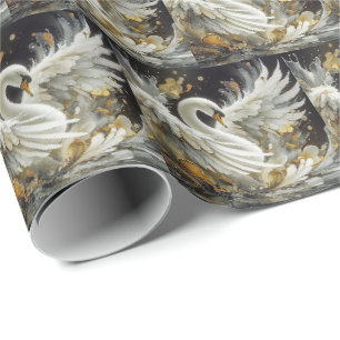 Papel de embrulho de presente Elegant Swan