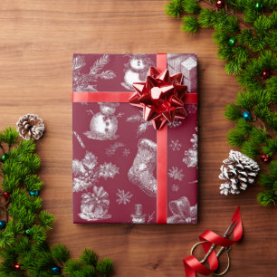 Papel de embrulho de presente elegante vintage Hom