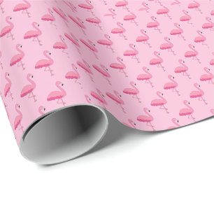 Papel de embrulho de presente Flamingo Rosa Tropic