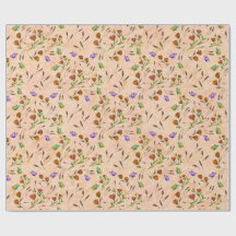 Papel de embrulho de presente floral caprichoso