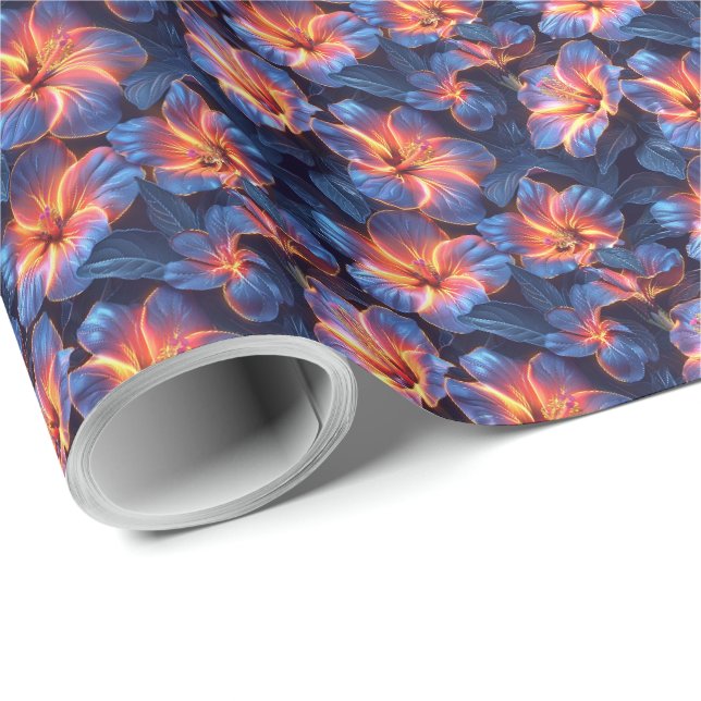 Papel de embrulho de presente floral Lírios Selvag (Ponta do rolo)
