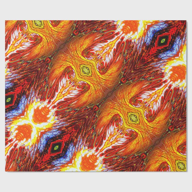 Papel de embrulho de presente laranja (Aberto)